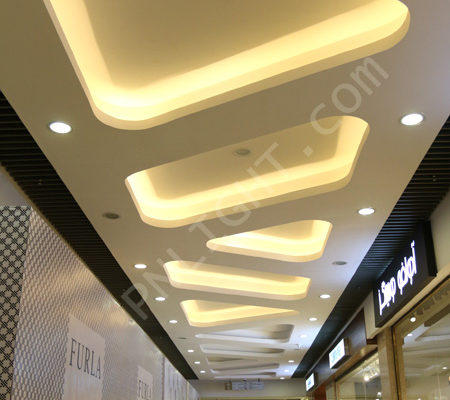 طرح نورپردازی داخلی سقف تجاری